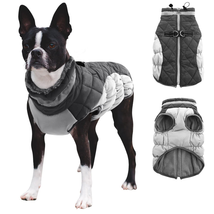 Hundemantel Winter,Hundemantel Grosse Hunde,Hundejacke mit Geschirr, Wasserdicht Wintermantel Hund m