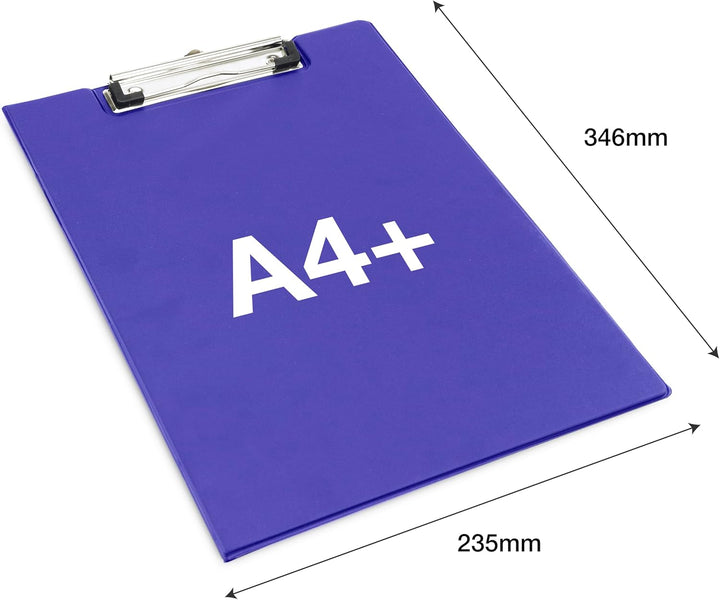Rapesco VFDCB0L3 Klemmbrettmappe mit Einsteckfach A4+, Blau Blau A4+, Blau A4+