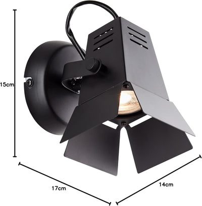 Lightbox LED Wandstrahler mit warmweissem Licht - Wandspot mit schwenkbarem Kopf - Leuchtmittel inkl