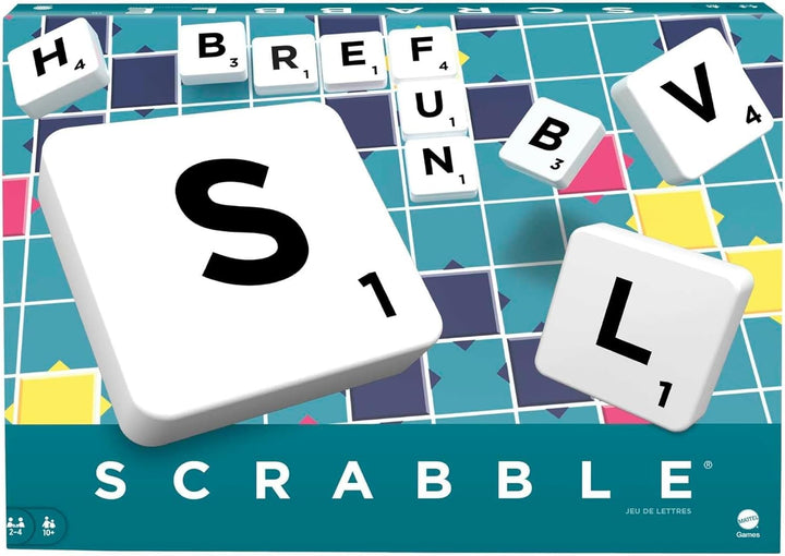 Mattel Games Scrabble Original, Italienische Version, Gesellschaftsspiel, Brettspiel, Familienspiel,