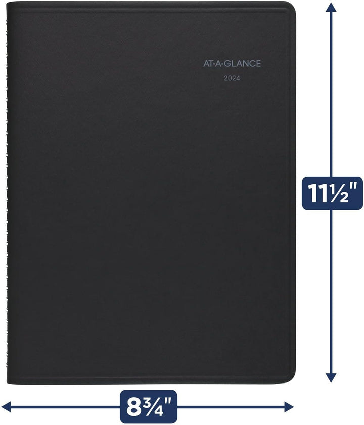 AT-A-GLANCE 769500524 Wochen- und Monatsplaner 2024, QuickNotes, Viertelstündliches Terminkalender,