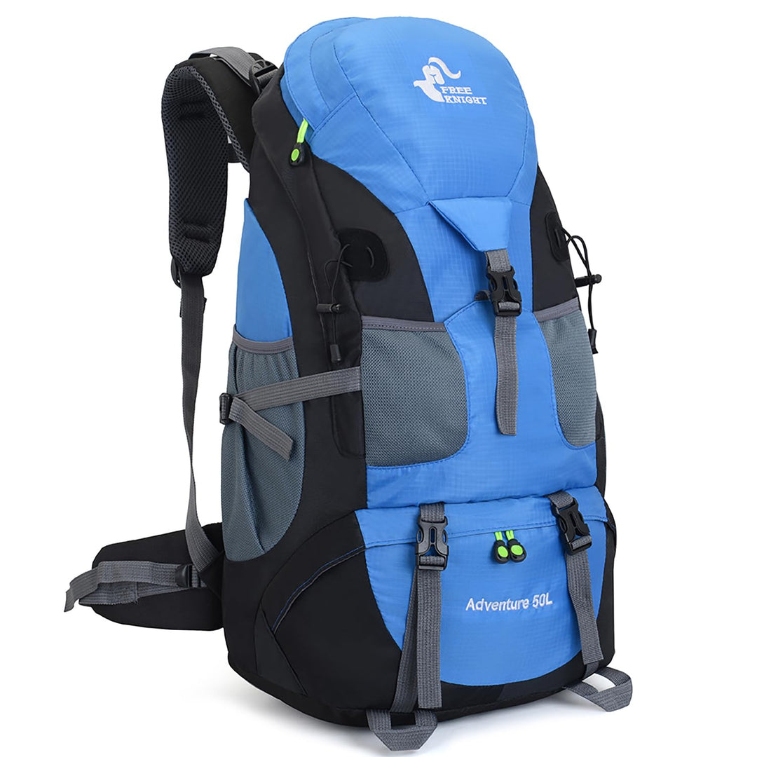 Bseash 50L Leichter wasserfester Wanderrucksack, Outdoor Sport Tagesrucksack Multifunktions Reisetas