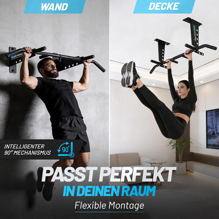 aerobis® Workout Station | Premium Klimmzugstange | Innovative Fitnessgeräte Befestigung + Lagerung
