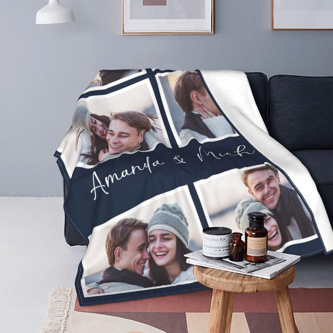 Easycosy personalisierte Decken für Paare Geschenke Benutzerdefinierte Bild werfen Decke Personalisi