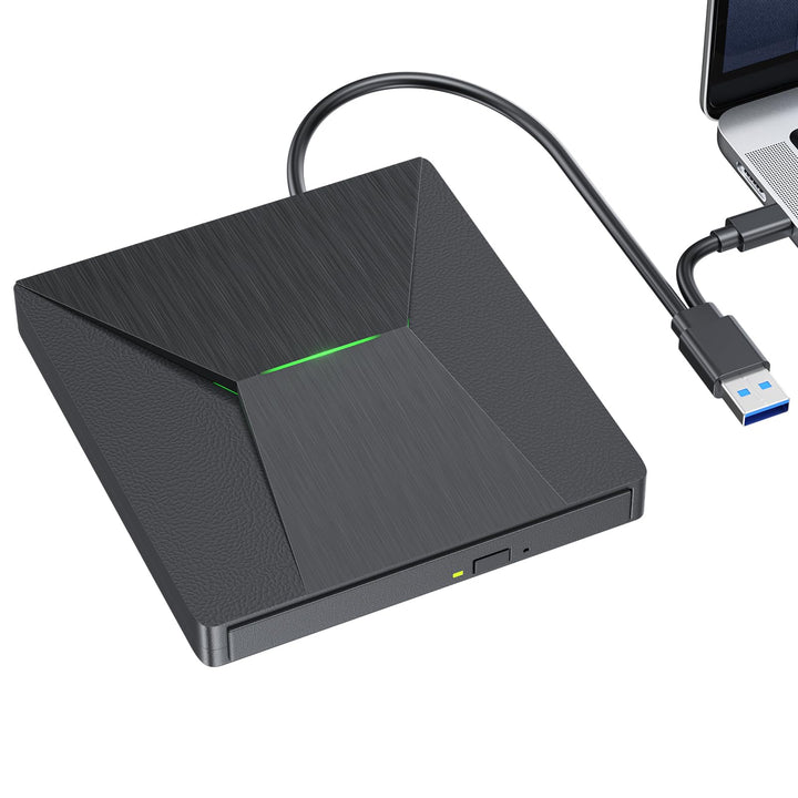Externes Blu-Ray-DVD-Laufwerk, MthsTec USB 3.0 und Typ-C Blu-Ray-Brenner, DVD-Brenner, 3D Slim Optic