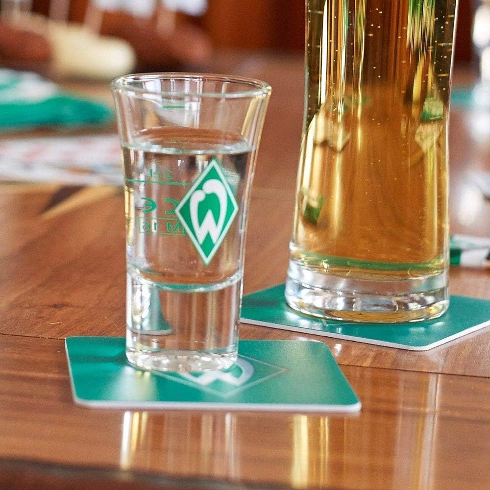 Werder Bremen SV Schnapsglas 2er-Set, Shot, Glas - Plus Lesezeichen I Love Bremen