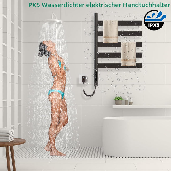180° Drehung Handtuchheizkörper Elektrisch Handtuchwärmer Handtuchtrockner Elektrisch Badheizkörper