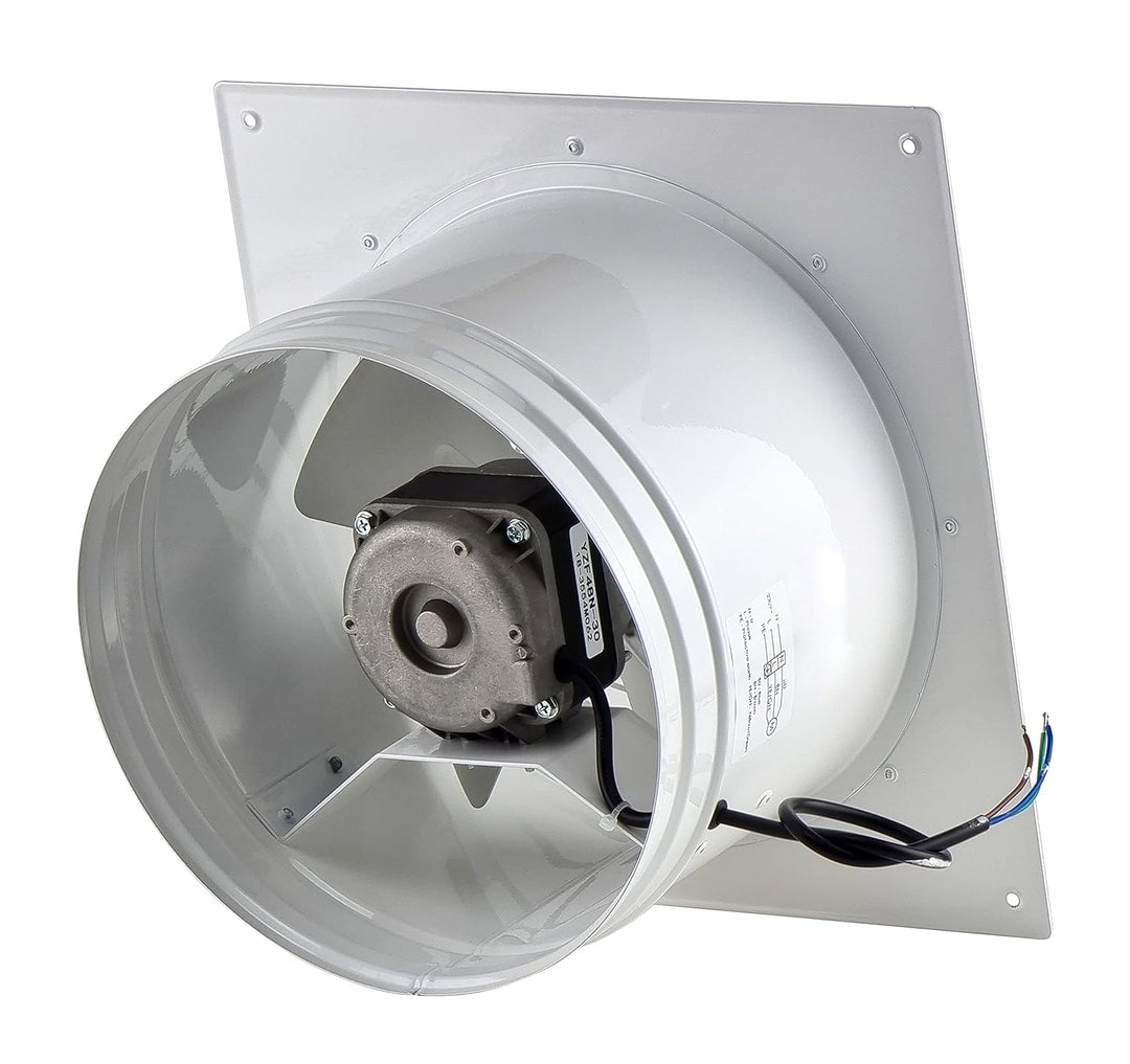 Steinberg14 Weiss Ø 250mm Rohrlüfter Wand Radiallüfter Ventilator Wandflansch Zu-Abluft, Metall Ø 25