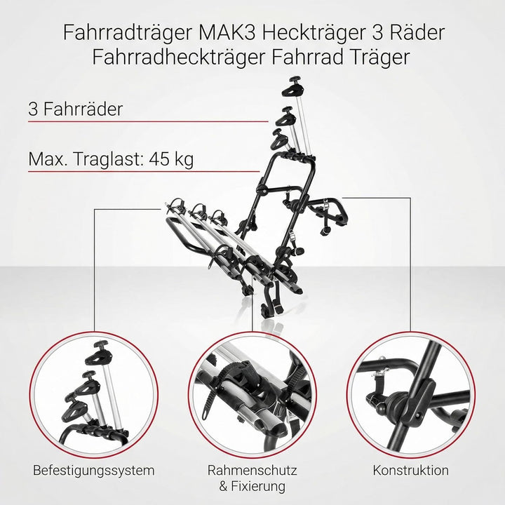 MENABO Steelbike Fahrrad Heckträger für 3 Räder 3504_a