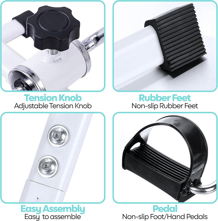Techfit Pedal-Ausbilder, Mini-Heimtrainer für Heim und Büro, leichte Trainingsmaschine für Arme und