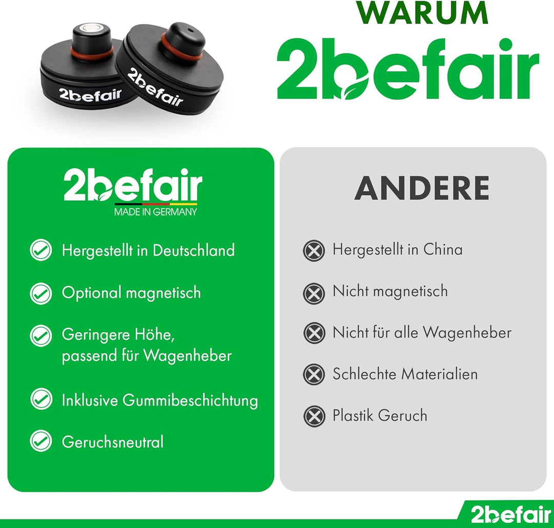 2befair Wagenheber Pad Jack Pad Gummiauflage Aufnahmepunkt Hebepunkt Adapter Unterlage Kompatibel fü