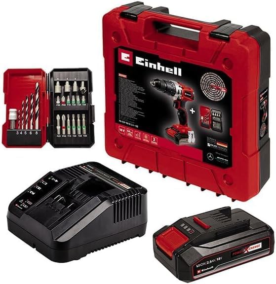 Einhell Akku-Schlagbohrschrauber TE-CD 18/2 Li-i +22 (1x2,5Ah) Power X-Change (Li-Ion, 18 V, 44 Nm,