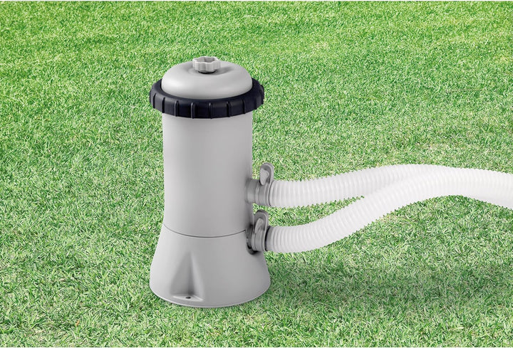 Intex 28604 Krystal Clear Cartridge Filter Pump - Pool Kartuschenfilteranlage - 1,7m3/h, Grau, 600