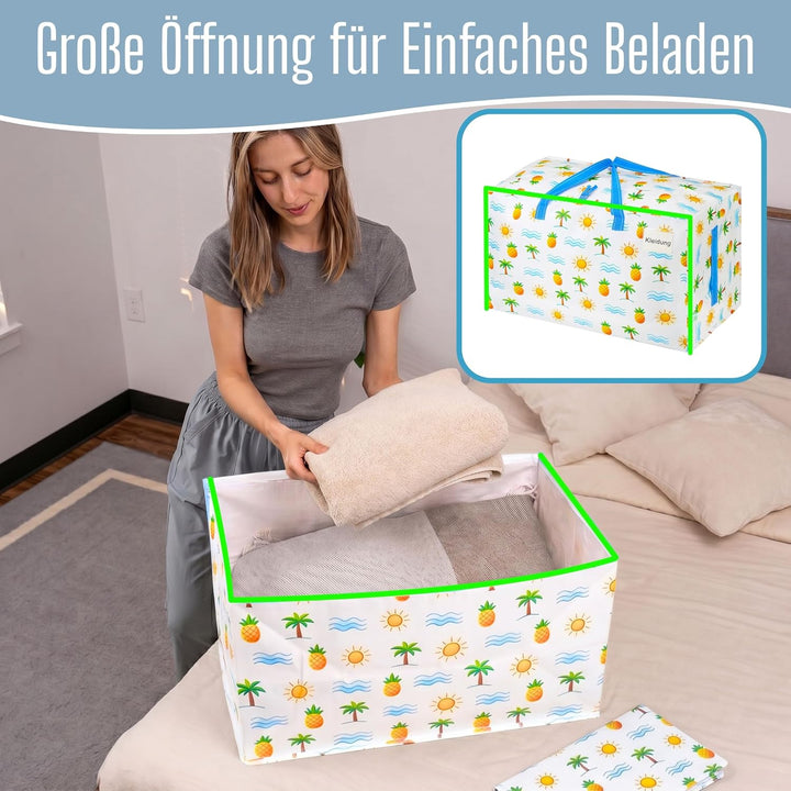 VENO Extra grosse, robuste Umzugstaschen mit breiter Öffnung und verstärkten Griffen, wiederverwendb