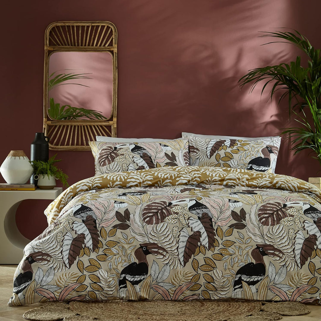 furn. Tocorico Bettwäsche-Set für Doppelbett, Baumwolle, Polyester, Natur Doppelbett Natur, Doppelbe
