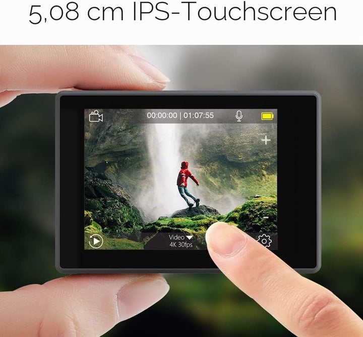 AKASO Action Cam 4K60FPS, Unterwasserkamera 40M Wasserdicht 20MP WiFi Actioncam mit EIS Stabilisieru