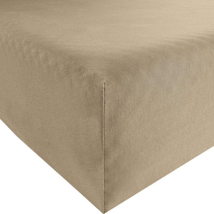 Bassetti Spannbettlaken Uni 4A/498 Taupe Baumwolle/Elastan, Masse: 140cm x 200cm, 160cm x 220cm, 930