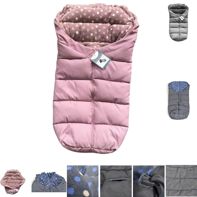 Cangaroo Fusssack Cuddle, für Kinderwagen Thermofleece wasserdicht Reissverschluss, Farben:rosa, ros