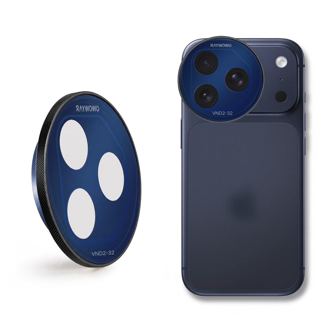 Snap-On Verstellbarer ND-Filter VND2-32 für iPhone 17 Pro & Pro Max, 11,2g Ultraleichter Kamera Grau
