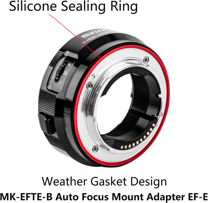 Meike MK-EFTE-B Autofokus-Halterung für Canon EF/EF-S Objektive auf Sony E Mount Kameras A7SII A7 A6