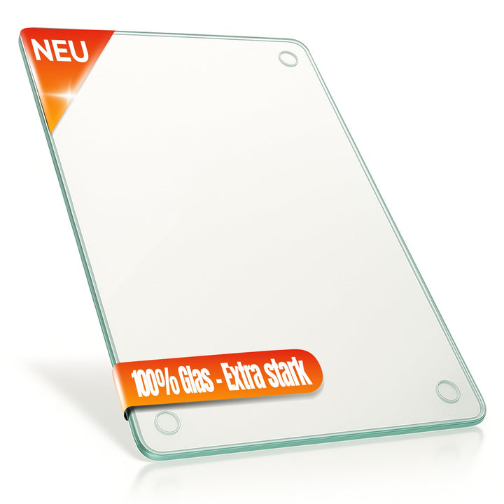 Decovetro® Schneidebrett Glas | 40 x 30 cm | Glass Cutting Board | Hygienisches und robustes Glassch