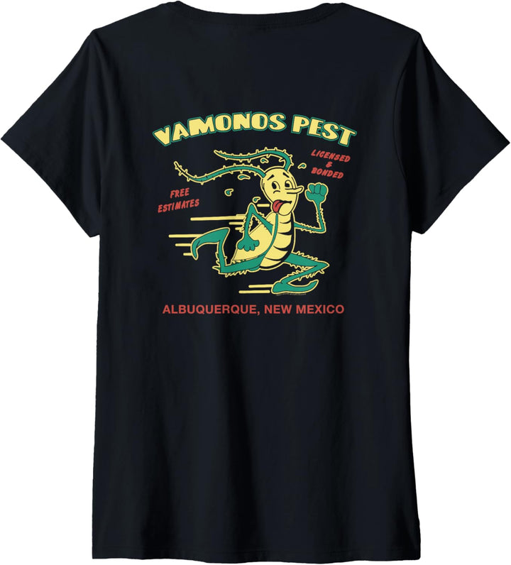 Breaking Bad Vamanos Pest Rückseitendruck T-Shirt mit V-Ausschnitt