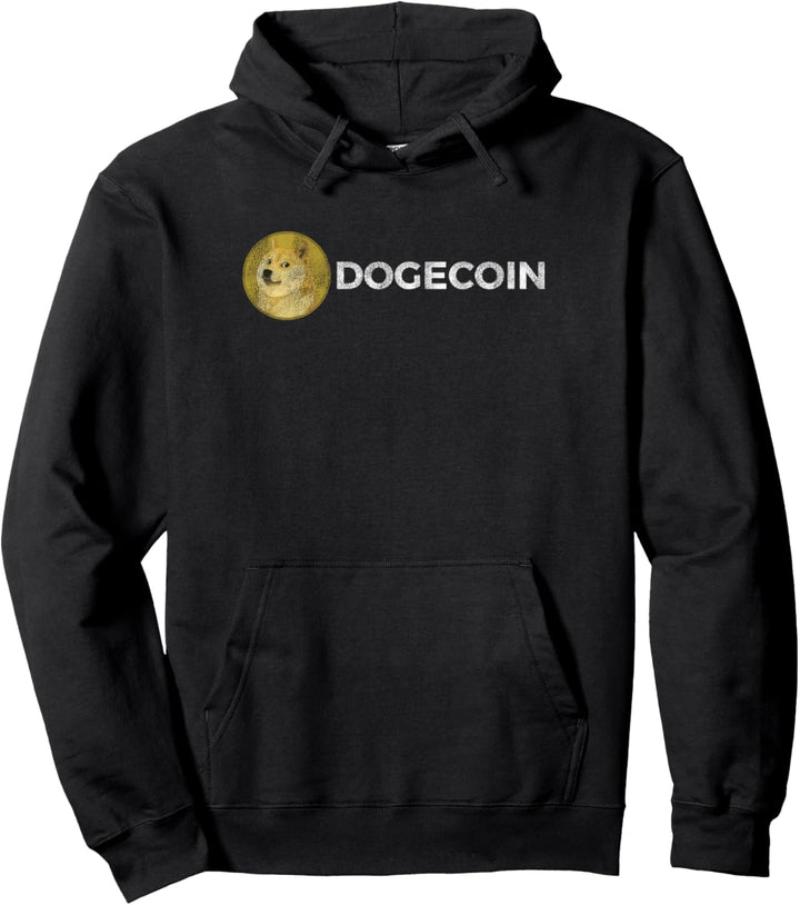 Vintage Dogecoin Logo - DOGE Pullover Hoodie