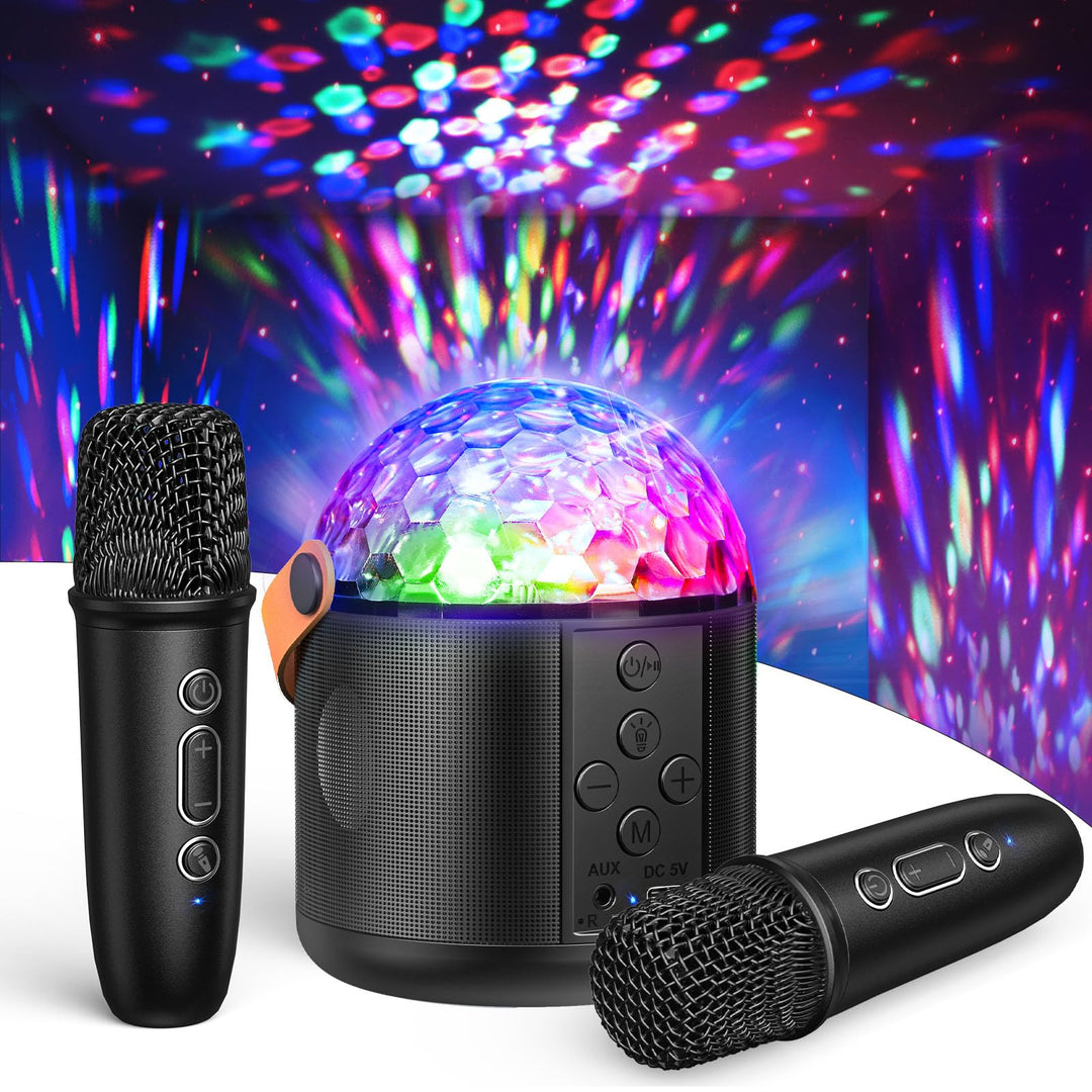 Dislocati Karaoke Maschine mit 2 Karaoke Mikrofon für Kinder und Erwachsene, Oster Geschenk Spielzeu