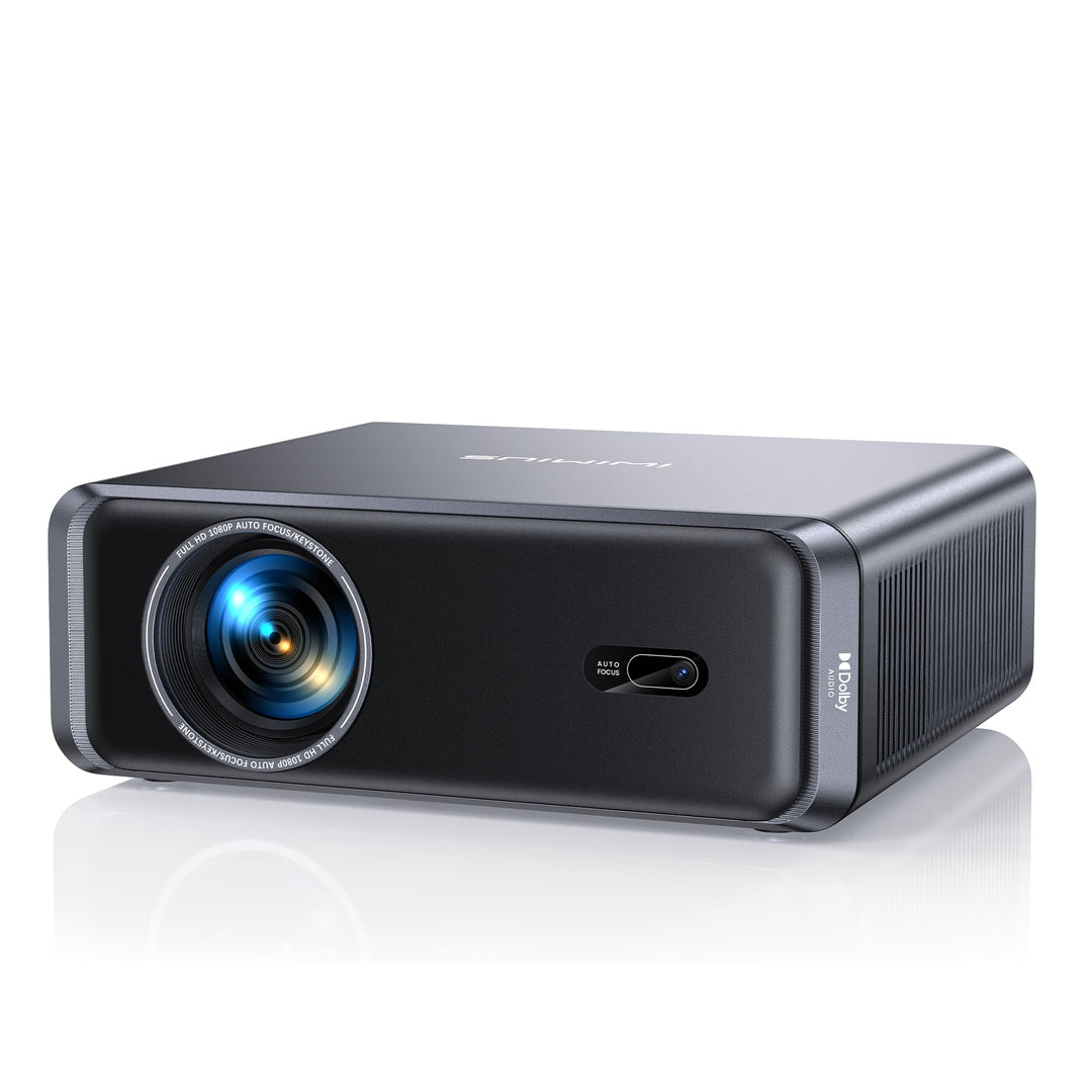Smart Beamer kompatibel mit Netflix-App & Dolby, Autofokus/Trapezkorrektur 1000 ANSI Beamer 4K Heimk