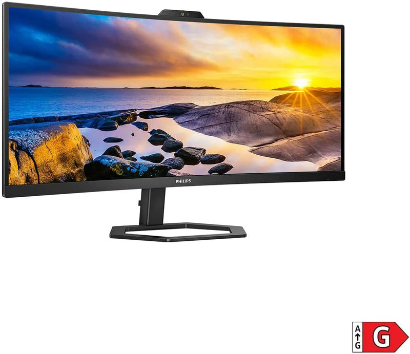 Philips 34E1C5600HE - 34 Zoll WQHD Curved Monitor, Webcam, höhenverstellbar (3440x1440, 100Hz, HDMI,