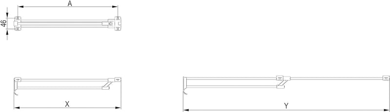 Kleiderbügelhalter Ausziehbar 50 cm Kleiderbügelauszug Ausziehbar Hosenhalter für Kleiderschrank Kle