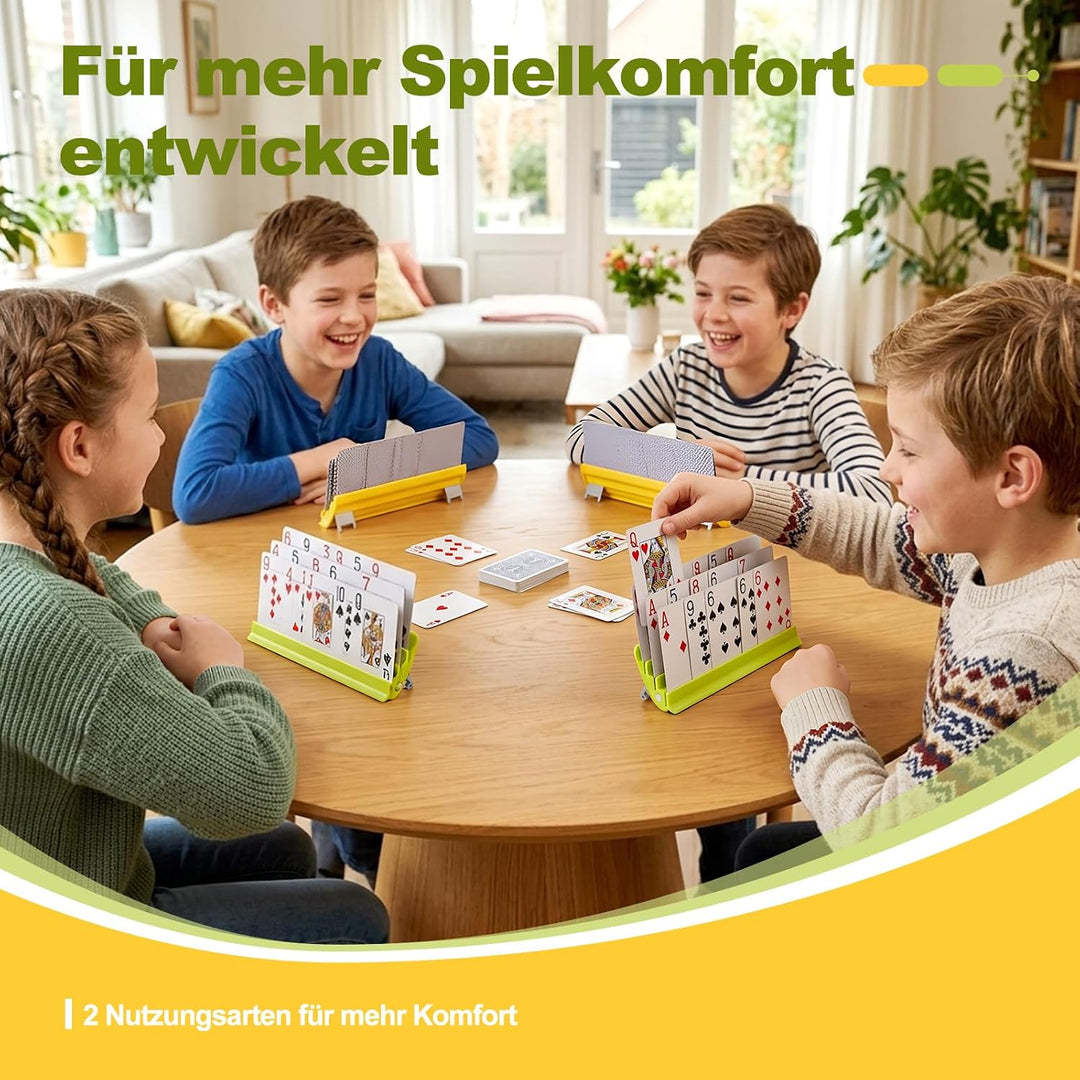 Fanwer Kartenhalter Kinder Spiele (4 Stück) Spielkartenhalter, Karten Spiele Für Senioren Und Behind