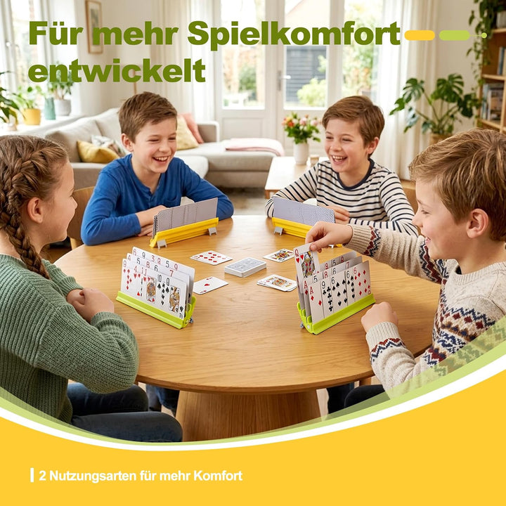 Fanwer Kartenhalter Kinder Spiele (4 Stück) Spielkartenhalter, Karten Spiele Für Senioren Und Behind
