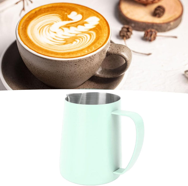 Milchaufschäumkrug, 480 Ml, Espresso-Dampfkrug, Edelstahl-Milchkännchen, Milchaufschäumbecher, Milch