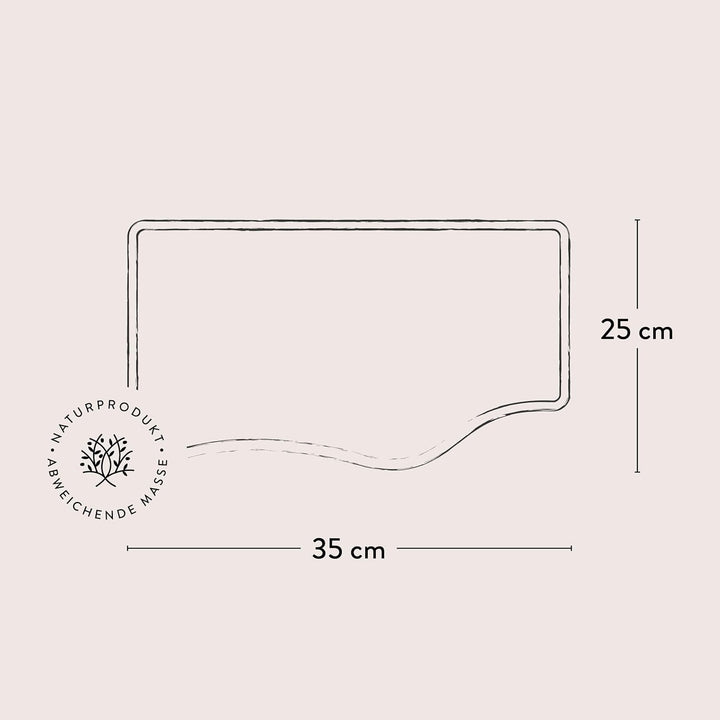 DAS OLIVENHOLZBRETT® Schneidebrett rustikal 35cm x25cm x2,5cm 35L x 25B cm, 35L x 25B cm