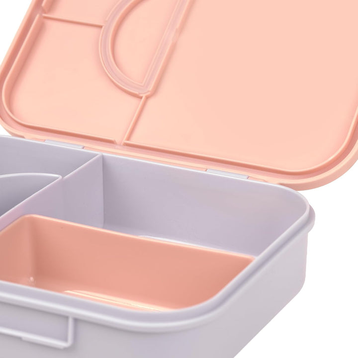 LÄSSIG Kinder Bento Lunchbox Brotdose mit Fächern Happy Fruits Cherry | Für Kindergarten und Schule,