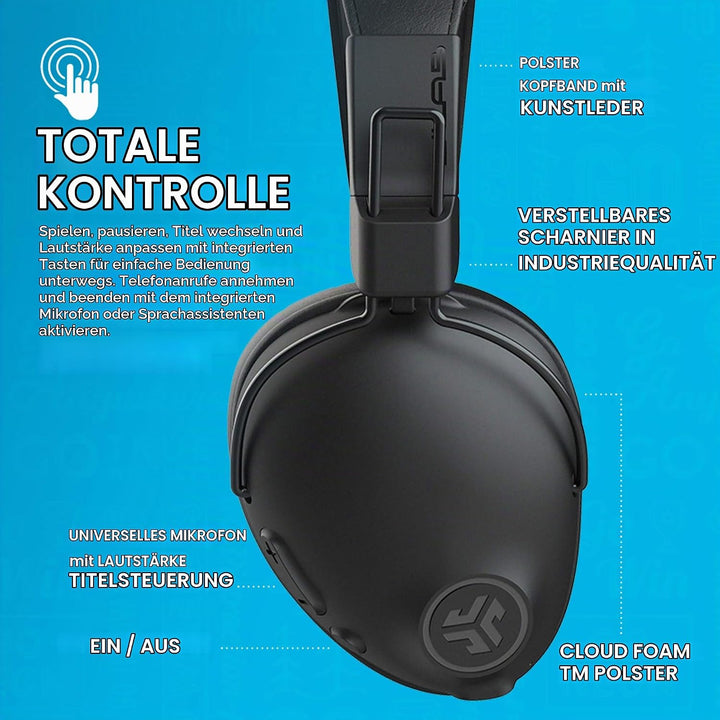 JLab Studio Pro Bluetooth Kopfhörer - Kabellose Kopfhörer, Over-Ear Mit Mehr Als 50 Stunden Bluetoot