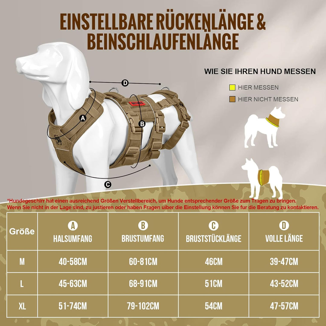 OneTigris Hundegeschirr, SKYEWALKER Unterstützung Geschirr, Einstellbares Hebegeschirr mit 2 Griffen