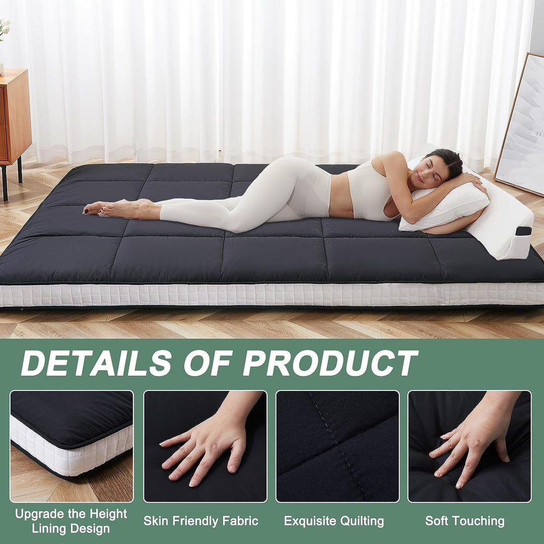 Futon Matratze 100x203cm Klappmatratze - 10cm dick Japanische Klappmatratze, Futon Gästebett, Bodenm