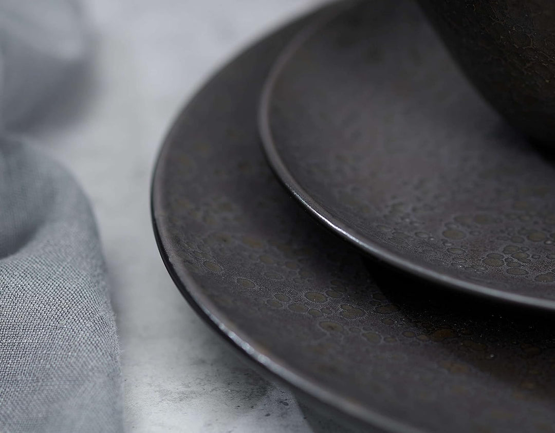 Ritzenhoff & Breker Tafelservice Kitwe, 8-teilig, Schwarz-braun Schwarz Tafelservice, Schwarz Tafels