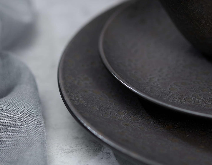 Ritzenhoff & Breker Tafelservice Kitwe, 8-teilig, Schwarz-braun Schwarz Tafelservice, Schwarz Tafels