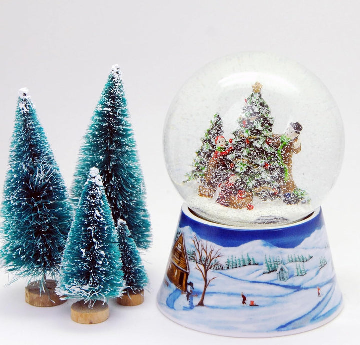 Weihnachten Schneekugel Weihnachtsbaum mit Geschenken, 140 mm hoch- 20141 Spieluhr