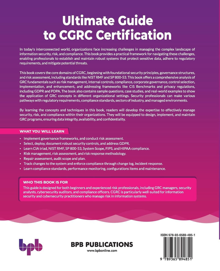 Ultimate Guide to CGRC Certification: Prepare for CGRC with domain insights and test strategies (Eng