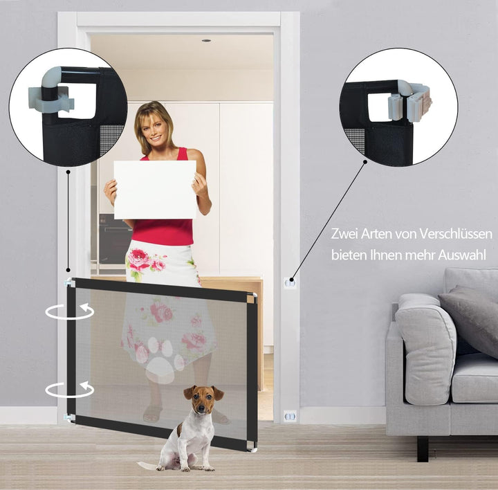 Hunde Türschutzgitter Treppenschutz Türschutzgitter ohne Bohren Hundebarrieren 100 x 75 cm Treppensc