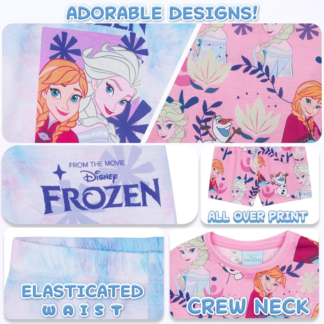 Get Trend Schlafanzug Mädchen Kurz Pyjama Kinder 2er Set Schlafanzug Teenager Kurzarm Sommer Loungew
