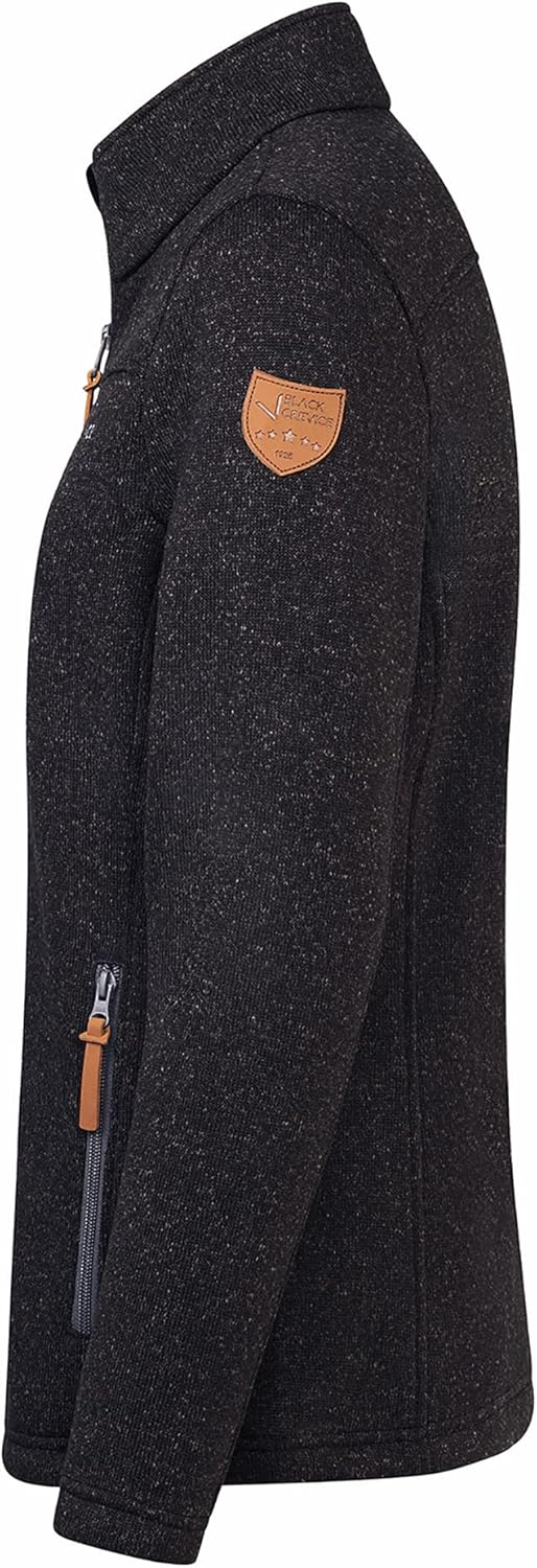 Black Crevice Damen Fleece Jacke Fleecejacke 36 Schwarz, 36 Schwarz