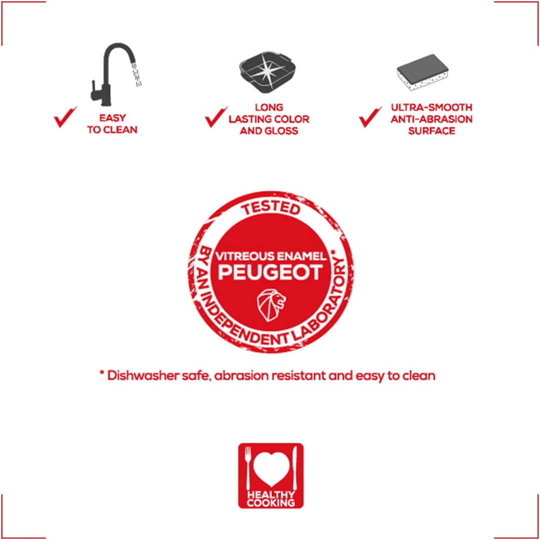 PEUGEOT - Rechteckige Auflaufform aus Keramik - 25 cm x 16,8 cm x 6,2 cm - Fassungsvermögen: 1,4 L -