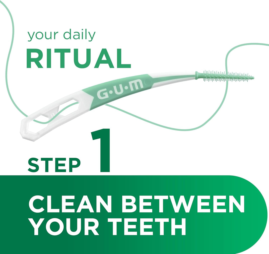 GUM SOFT-PICKS PRO Interdentalreiniger | gebogene Form für leichten Zugang zu schwer zugänglichen St
