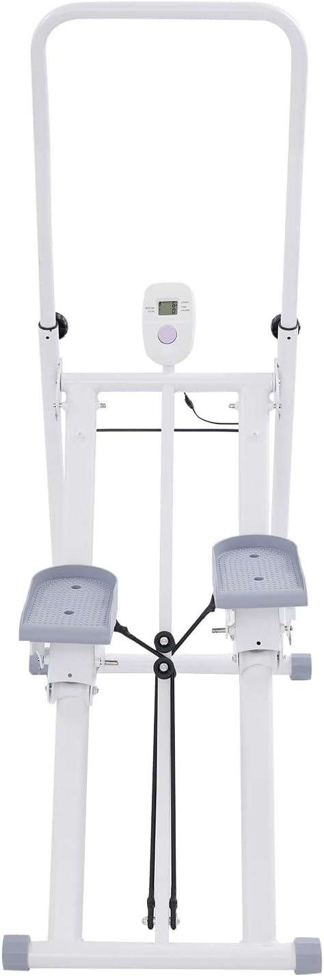 Treppe Stepper Klappbare vertikale Cardio Übung Climber Verstellbar Fitnessgerät mit LCD-Schirm und