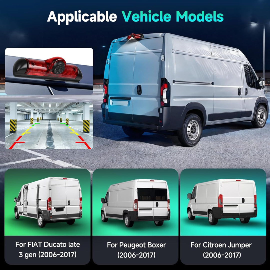 Rückfahrkamera für FIAT Ducato 3/Peugeot Boxer/Citroen Jumper 2006-2017 Drittes Bremslicht Kamera mi